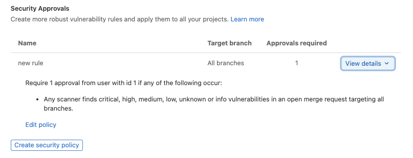 Security Approvals